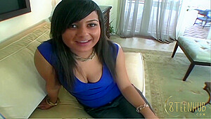 8teenhub – Pretty Brunette Latina Samira Sucks On A Stiff Pole Before Being Fucked