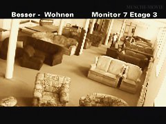 A couple thought no one is watching when they tried out a store couch for sex