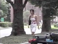 Busty Asians showing their tits during sharking incidents