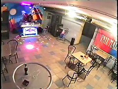 Candid porn video of lewd chick penetrated on the cafe table