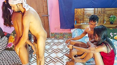 Deshi Hot teen 18+ Girl Gets Banged By Two Amateur Threesome Sex With Big Dicks