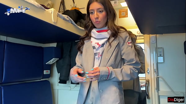 I’ll be fired! – Conductor fucks with passenger during work shift