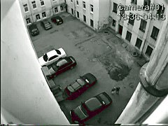 Naked blonde and guy fuck at the stairs in cool video