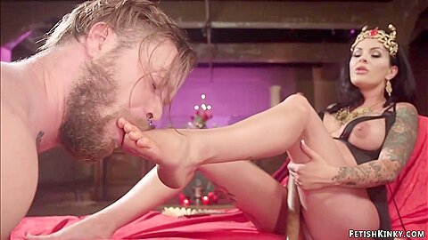 Pregnant Femdom Makes Dude Lick Her