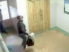 Russian amateur girls pee in public and soak the floor