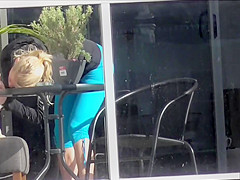 Saucy chickie gets caught on tape taking off her clothes
