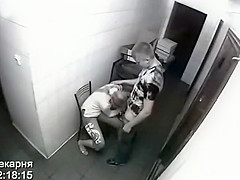 Security cam caught sex at a workplace