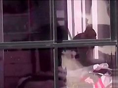 Shy slapper walks around her apartment completely naked