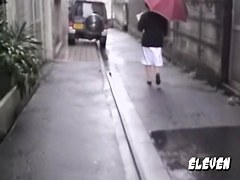 Street sharking action with some lovable little Asian cutie