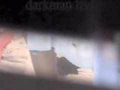 Window peeping on a hot naked woman