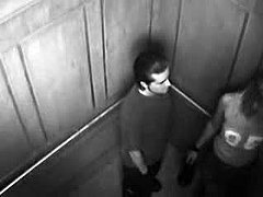 Xxx scenes with raunchy couple fucking in the lift
